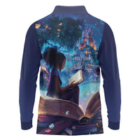 Black Girls Book Lovers Long Sleeve Polo Shirt Just A Girl Who Loves Books