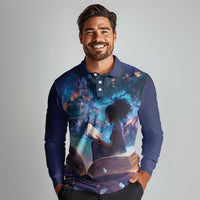 Black Girls Book Lovers Long Sleeve Polo Shirt Just A Girl Who Loves Books