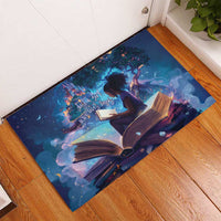 Black Girls Book Lovers Rubber Doormat Just A Girl Who Loves Books