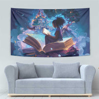 Black Girls Book Lovers Tapestry Just A Girl Who Loves Books