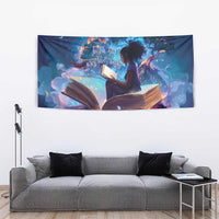 Black Girls Book Lovers Tapestry Just A Girl Who Loves Books