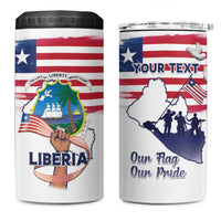 Personalised Liberia Flag Day 4 in 1 Can Cooler Tumbler Our Flag Our Pride