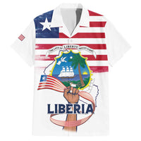 Personalised Liberia Flag Day Family Matching Short Sleeve Bodycon Dress and Hawaiian Shirt Our Flag Our Pride