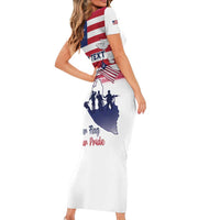 Personalised Liberia Flag Day Family Matching Short Sleeve Bodycon Dress and Hawaiian Shirt Our Flag Our Pride