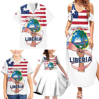 Personalised Liberia Flag Day Family Matching Summer Maxi Dress and Hawaiian Shirt Our Flag Our Pride
