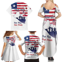 Personalised Liberia Flag Day Family Matching Summer Maxi Dress and Hawaiian Shirt Our Flag Our Pride
