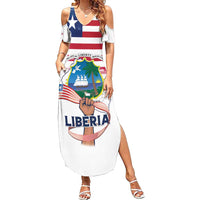 Personalised Liberia Flag Day Family Matching Summer Maxi Dress and Hawaiian Shirt Our Flag Our Pride