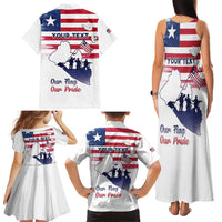 Personalised Liberia Flag Day Family Matching Tank Maxi Dress and Hawaiian Shirt Our Flag Our Pride