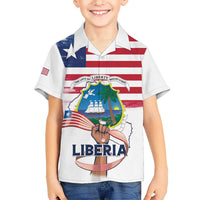 Personalised Liberia Flag Day Kid Hawaiian Shirt Our Flag Our Pride