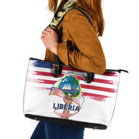 Liberia Flag Day Leather Tote Bag Our Flag Our Pride