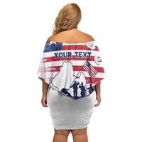 Personalised Liberia Flag Day Off Shoulder Short Dress Our Flag Our Pride