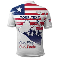 Personalised Liberia Flag Day Polo Shirt Our Flag Our Pride