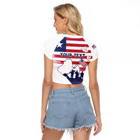 Personalised Liberia Flag Day Raglan Cropped T Shirt Our Flag Our Pride