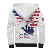 Personalised Liberia Flag Day Sherpa Hoodie Our Flag Our Pride