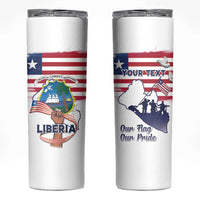 Personalised Liberia Flag Day Skinny Tumbler Our Flag Our Pride