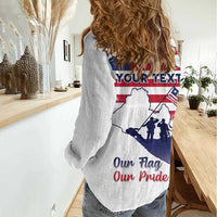 Personalised Liberia Flag Day Women Casual Shirt Our Flag Our Pride