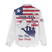 Personalised Liberia Flag Day Women Casual Shirt Our Flag Our Pride