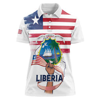 Personalised Liberia Flag Day Women Polo Shirt Our Flag Our Pride