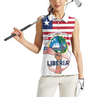 Personalised Liberia Flag Day Women Sleeveless Polo Shirt Our Flag Our Pride