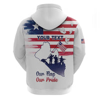 Personalised Liberia Flag Day Zip Hoodie Our Flag Our Pride