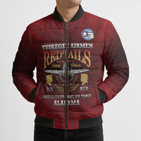 Personalized Red Tails Legacy Bomber Puffer Jacket Tuskegee Airmen WWII Heroes - Wonder Print Shop