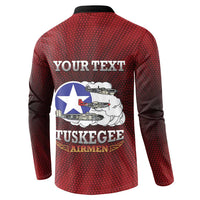 Personalized Red Tails Legacy Button Sweatshirt Tuskegee Airmen WWII Heroes - Wonder Print Shop