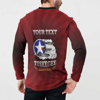 Personalized Red Tails Legacy Button Sweatshirt Tuskegee Airmen WWII Heroes - Wonder Print Shop