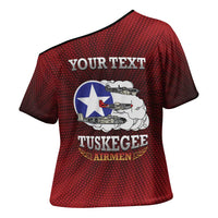 Personalized Red Tails Legacy Cross Shoulder Shirt Tuskegee Airmen WWII Heroes - Wonder Print Shop