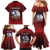 Personalized Red Tails Legacy Family Matching Mermaid Dress and Hawaiian Shirt Tuskegee Airmen WWII Heroes - Wonder Print Shop