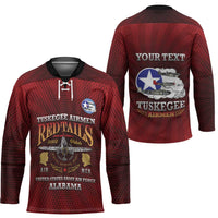 Personalized Red Tails Legacy Hockey Jersey Tuskegee Airmen WWII Heroes - Wonder Print Shop