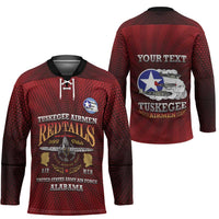 Personalized Red Tails Legacy Hockey Jersey Tuskegee Airmen WWII Heroes - Wonder Print Shop