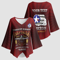 Personalized Red Tails Legacy Kimono Sleeve Blouse Tuskegee Airmen WWII Heroes - Wonder Print Shop