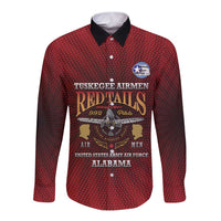 Personalized Red Tails Legacy Long Sleeve Button Shirt Tuskegee Airmen WWII Heroes - Wonder Print Shop