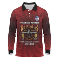 Personalized Red Tails Legacy Long Sleeve Polo Shirt Tuskegee Airmen WWII Heroes - Wonder Print Shop