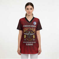 Personalized Red Tails Legacy Scrub Top Tuskegee Airmen WWII Heroes - Wonder Print Shop