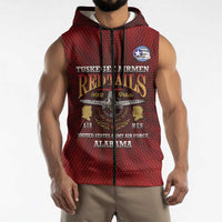 Personalized Red Tails Legacy Sleeveless Zip Hoodie Tuskegee Airmen WWII Heroes - Wonder Print Shop