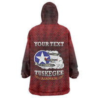 Personalized Red Tails Legacy Wearable Blanket Hoodie Tuskegee Airmen WWII Heroes - Wonder Print Shop