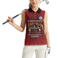 Personalized Red Tails Legacy Women Sleeveless Polo Shirt Tuskegee Airmen WWII Heroes - Wonder Print Shop