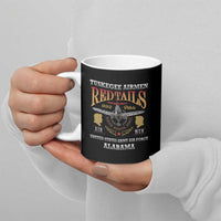 Personalized Red Tails Legacy Ceramic Mug Tuskegee Airmen WWII Heroes - Black Color - Wonder Print Shop