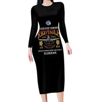 Personalized Red Tails Legacy Family Matching Long Sleeve Bodycon Dress and Hawaiian Shirt Tuskegee Airmen WWII Heroes - Black Color - Wonder Print Shop