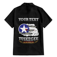 Personalized Red Tails Legacy Family Matching Mermaid Dress and Hawaiian Shirt Tuskegee Airmen WWII Heroes - Black Color - Wonder Print Shop