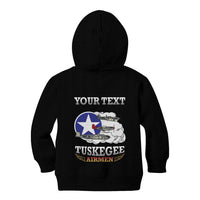 Personalized Red Tails Legacy Kid Hoodie Tuskegee Airmen WWII Heroes - Black Color - Wonder Print Shop