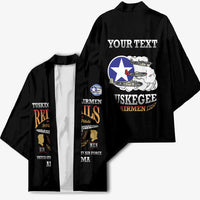 Personalized Red Tails Legacy Kimono Tuskegee Airmen WWII Heroes - Black Color - Wonder Print Shop