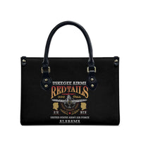 Red Tails Legacy Leather Bag Tuskegee Airmen WWII Heroes - Black Color - Wonder Print Shop