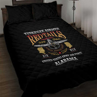 Red Tails Legacy Quilt Bed Set Tuskegee Airmen WWII Heroes - Black Color - Wonder Print Shop
