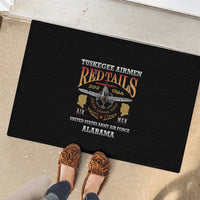 Red Tails Legacy Rubber Doormat Tuskegee Airmen WWII Heroes - Black Color - Wonder Print Shop