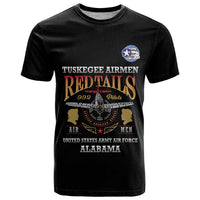 Personalized Red Tails Legacy T Shirt Tuskegee Airmen WWII Heroes - Black Color - Wonder Print Shop