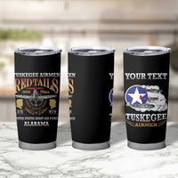 Personalized Red Tails Legacy Tumbler Cup Tuskegee Airmen WWII Heroes - Black Color - Wonder Print Shop