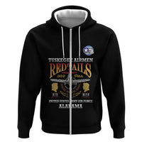 Personalized Red Tails Legacy Zip Hoodie Tuskegee Airmen WWII Heroes - Black Color - Wonder Print Shop