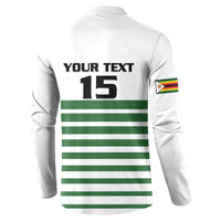 Zimbabwe Rugby Sevens Custom Button Sweatshirt Go Cheetahs Go - Wonder Print Shop